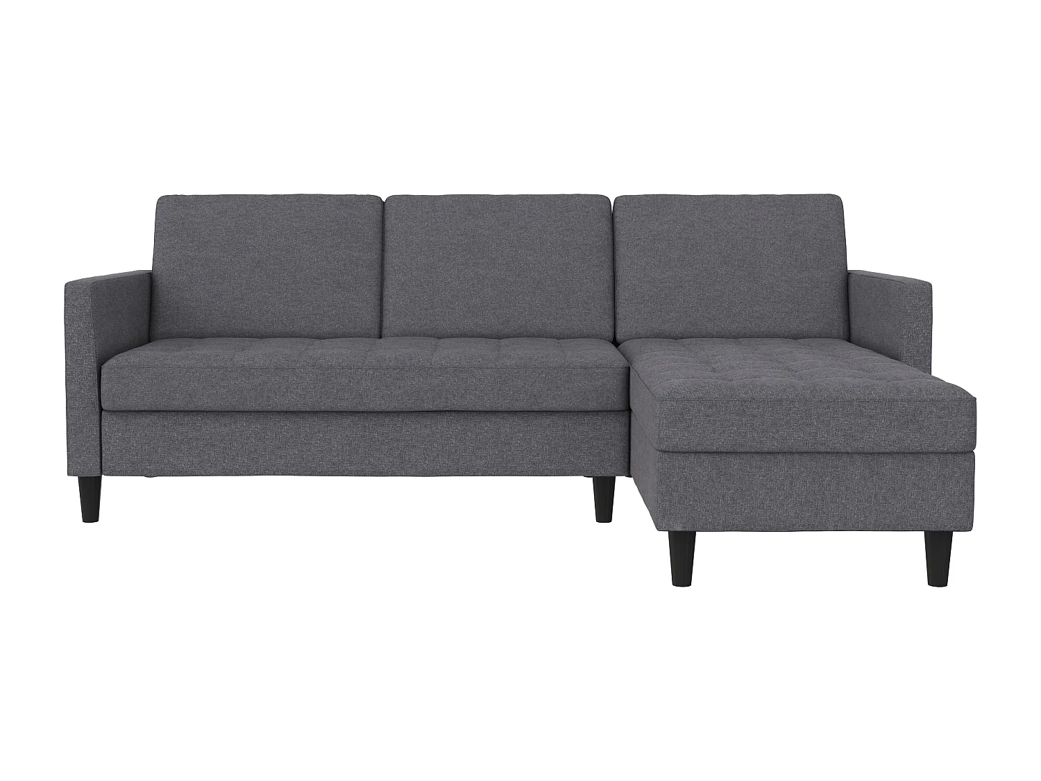 Presley | Canapé lit 3 places avec méridienne en lin gris