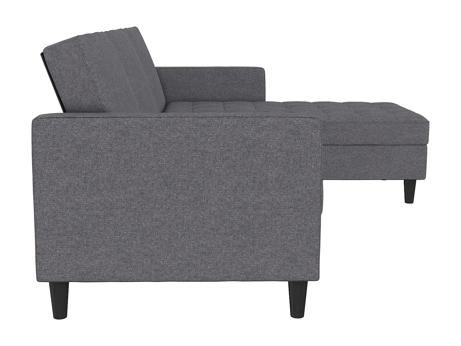 Presley | Canapé lit 3 places avec méridienne en lin gris