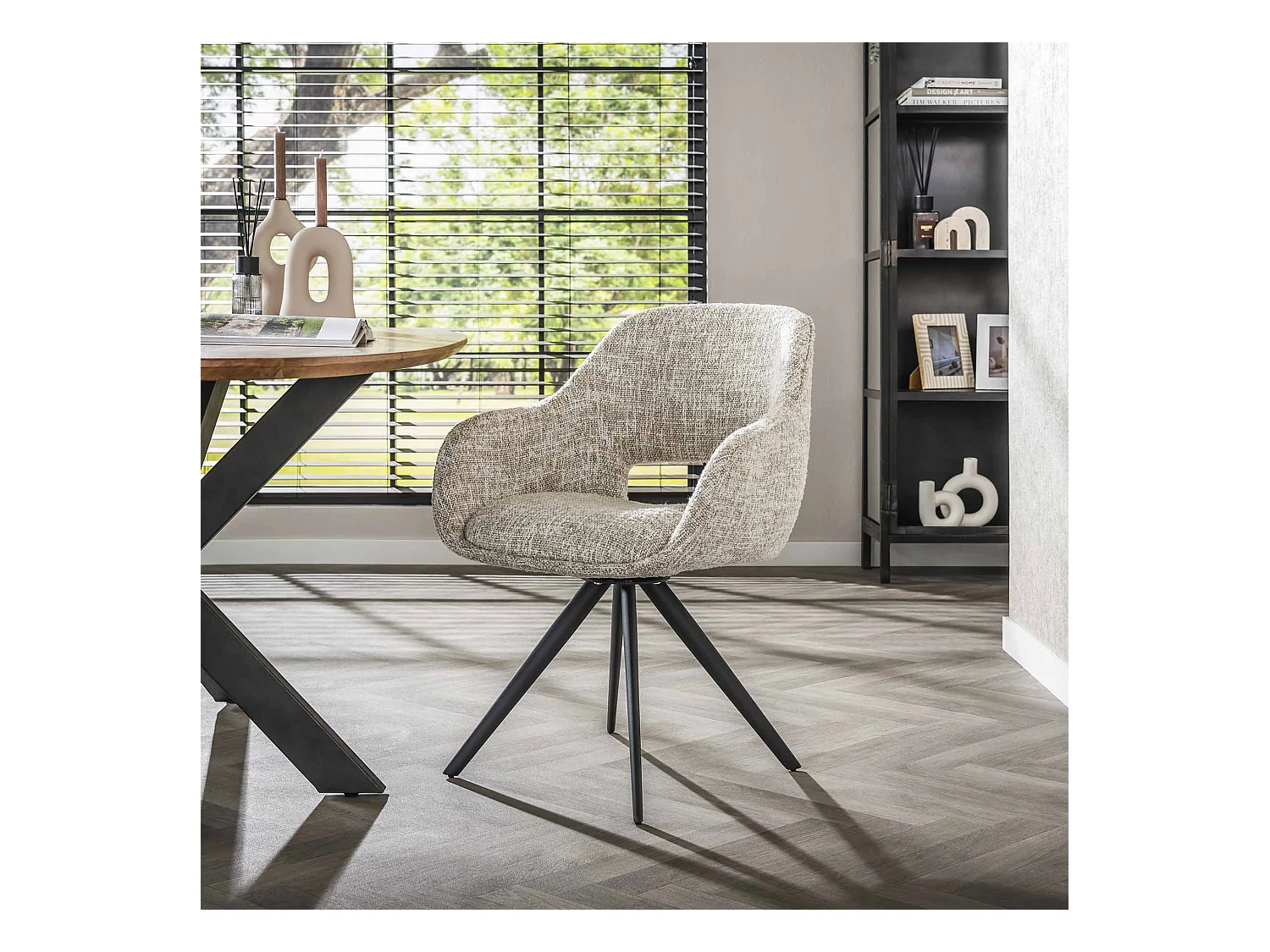 Fauteuil pivotant à ressorts - Eagle Off White - Lot de 2