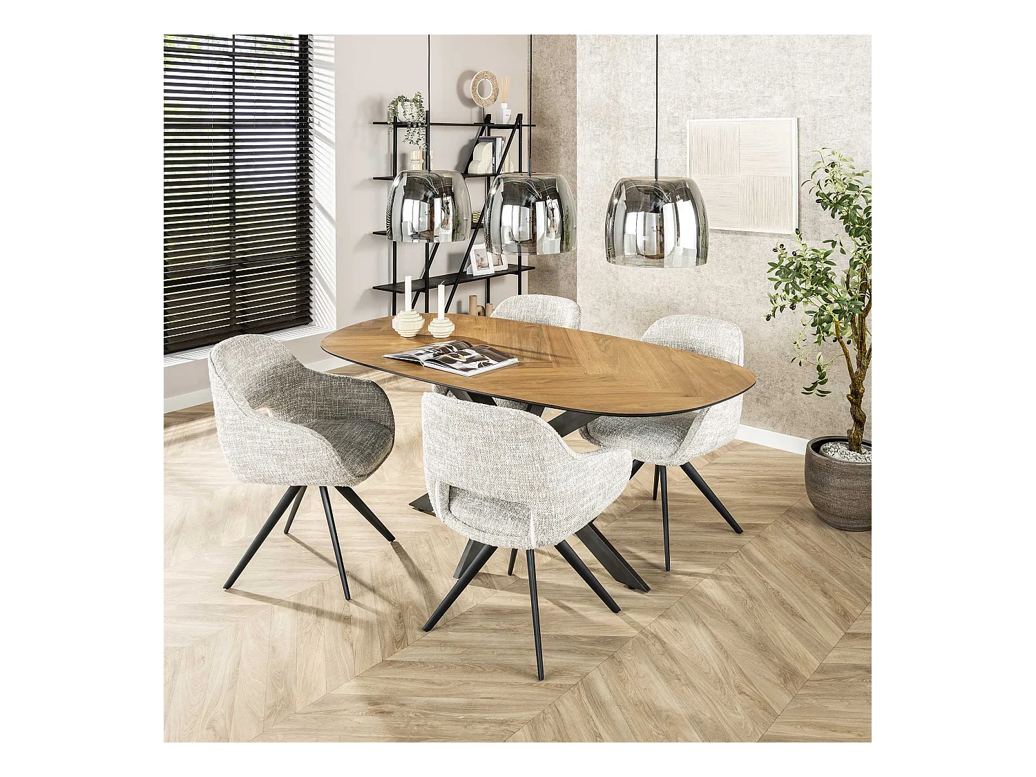 Fauteuil pivotant à ressorts - Eagle Off White - Lot de 2