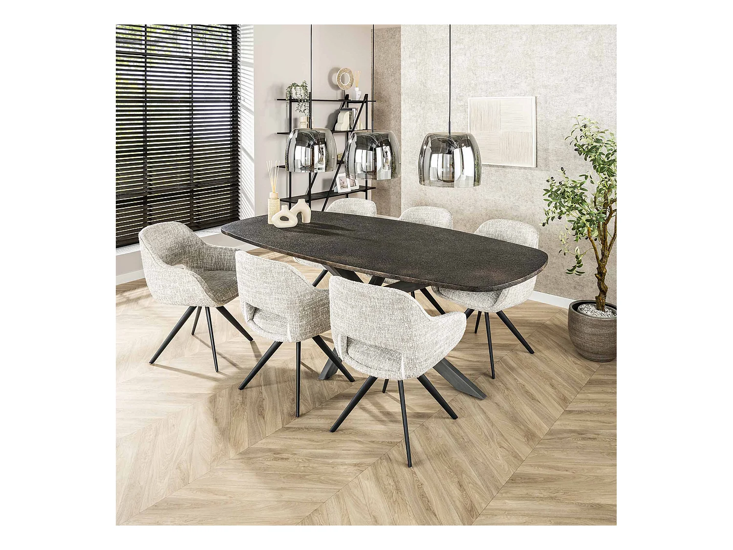 Fauteuil pivotant à ressorts - Eagle Off White - Lot de 2