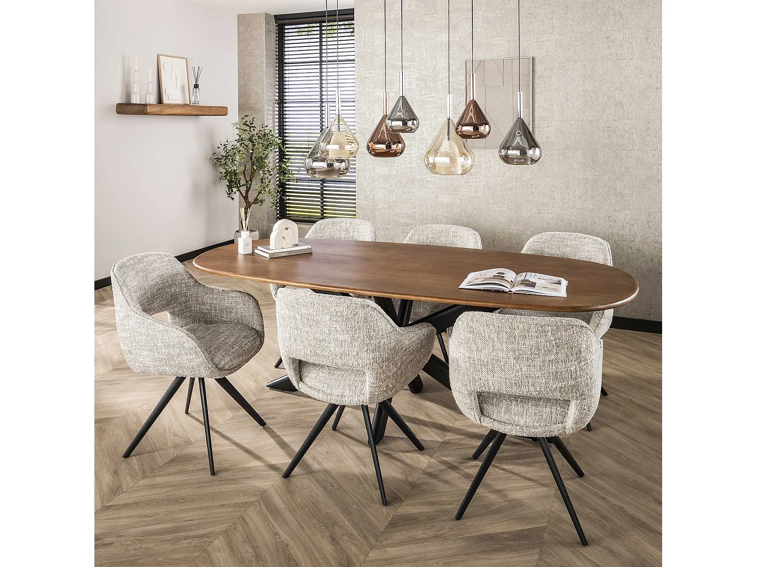 Armstoel Spring Draaibaar - Eagle Gebroken Wit - Set van 2