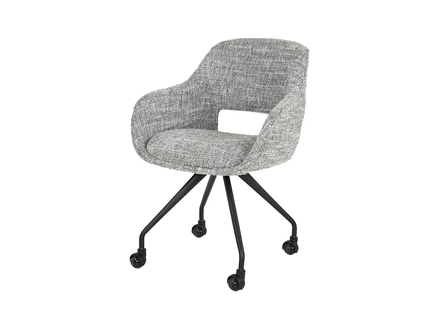 Fauteuil à roulettes à ressorts - Gris acier Eagle - Lot de 2