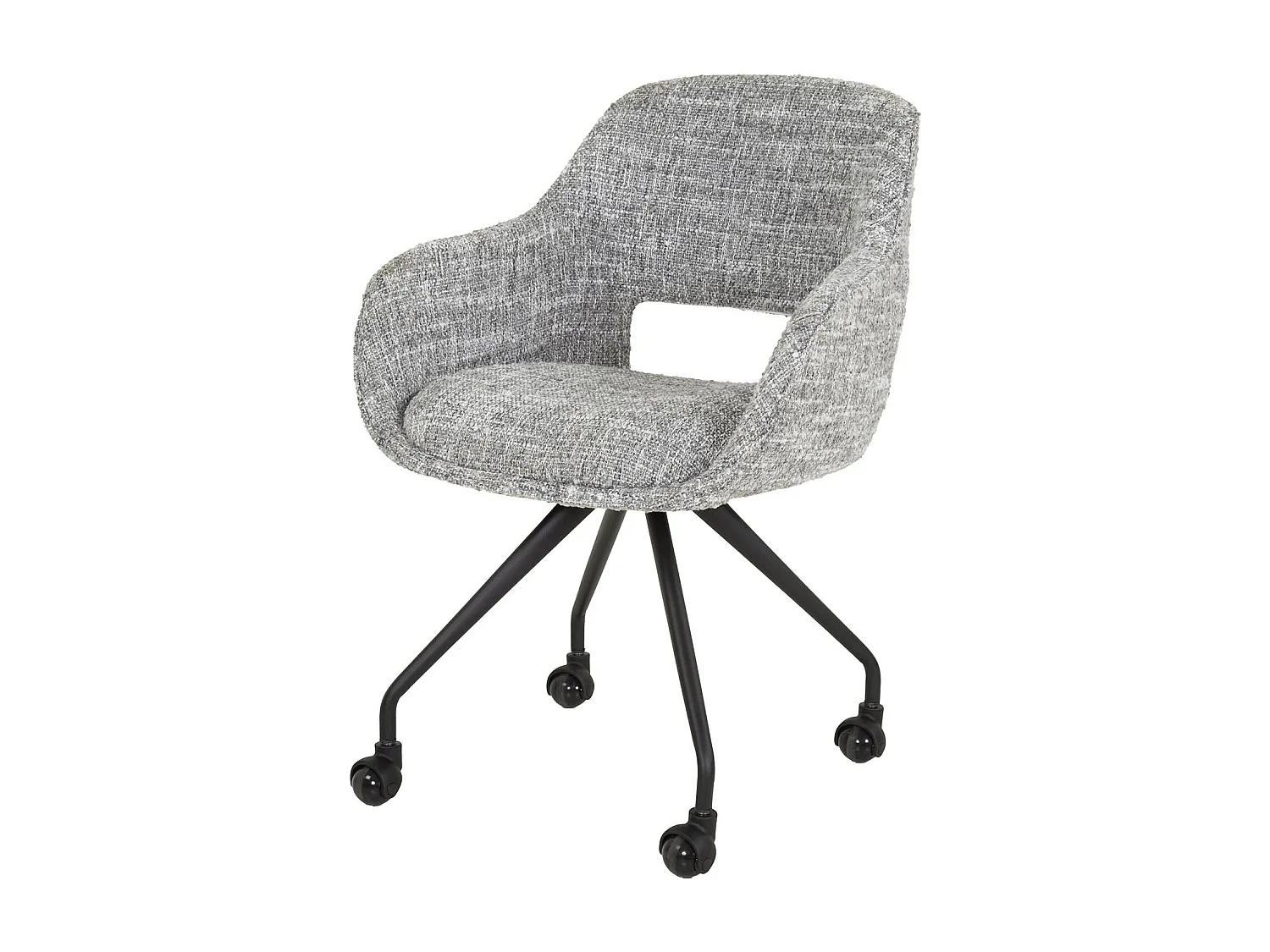 Fauteuil à roulettes à ressorts - Gris acier Eagle - Lot de 2