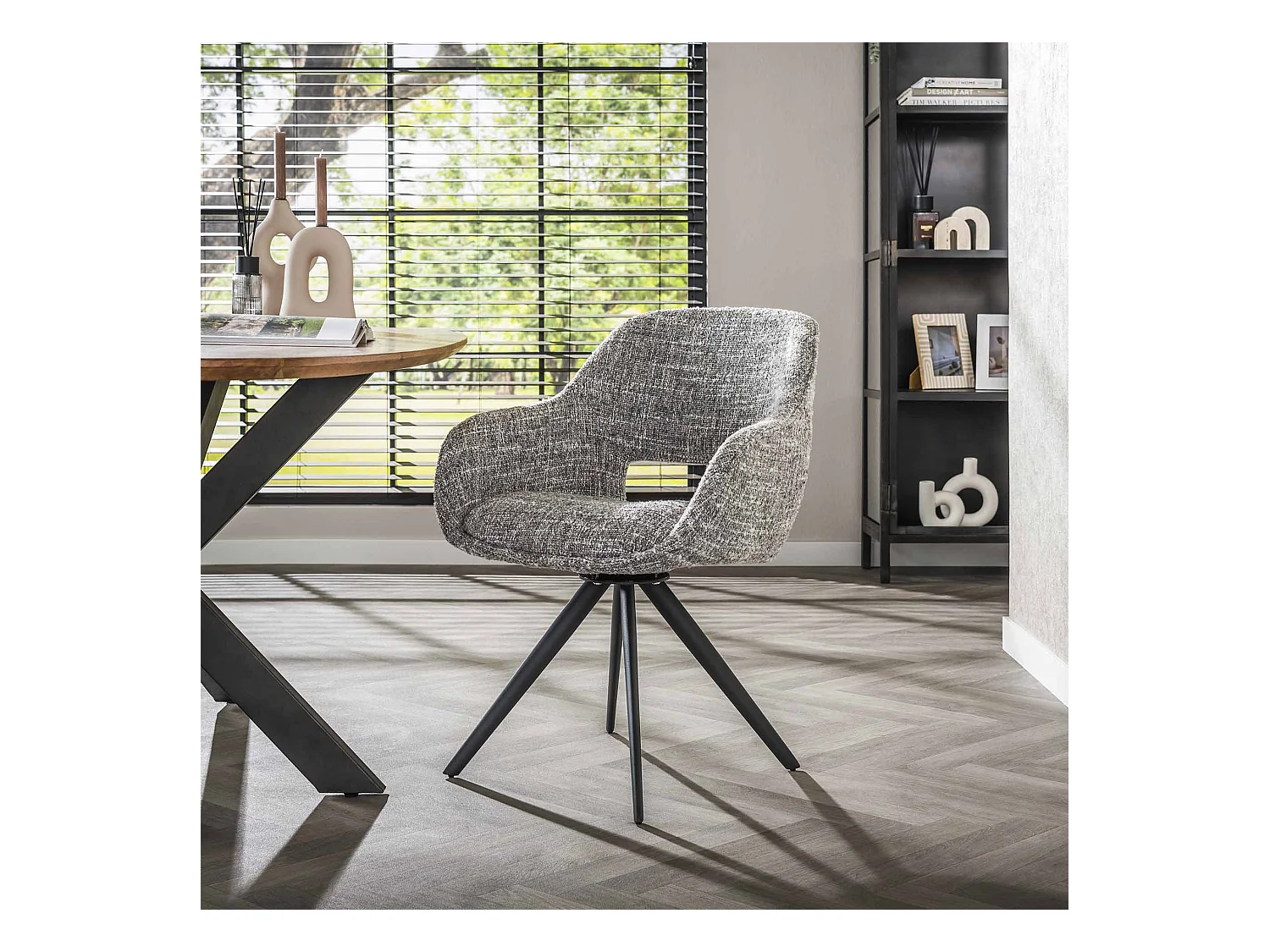 Fauteuil pivotant à ressorts - Eagle Steel Grey - Lot de 2