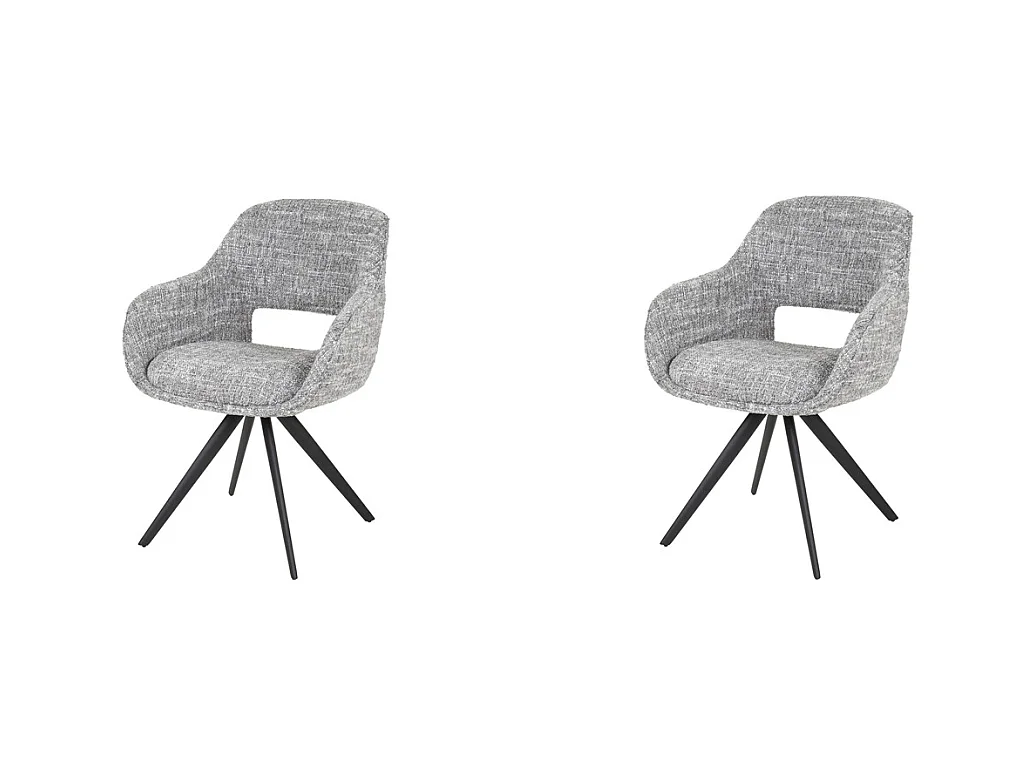 Fauteuil pivotant à ressorts - Eagle Steel Grey - Lot de 2