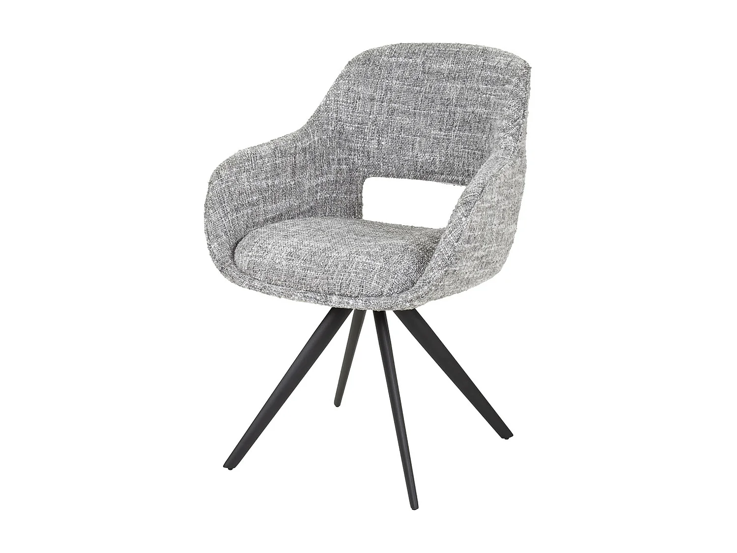 Sillón giratorio con resortes - Gris acero Eagle - Juego de 2