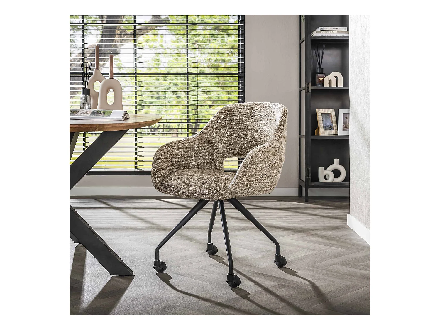 Fauteuil à roulettes à ressort - Couleur Sable Aigle - Lot de 2