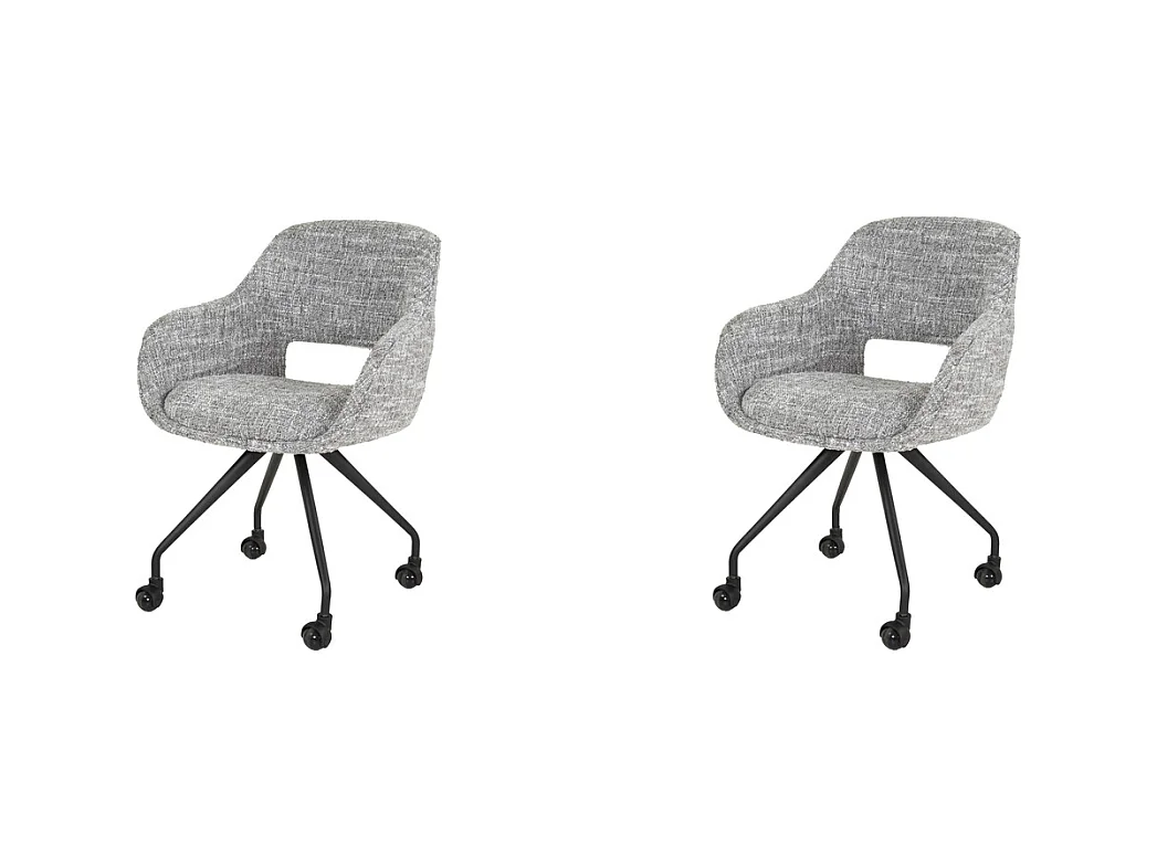 Fauteuil à roulettes à ressort - Couleur Sable Aigle - Lot de 2