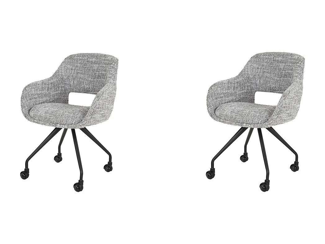 Fauteuil à roulettes à ressort - Couleur Sable Aigle - Lot de 2