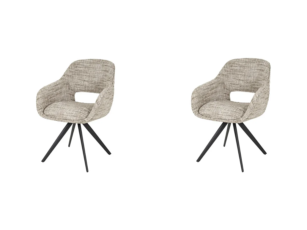Fauteuil pivotant à ressorts - Couleur Sable Eagle - Lot de 2