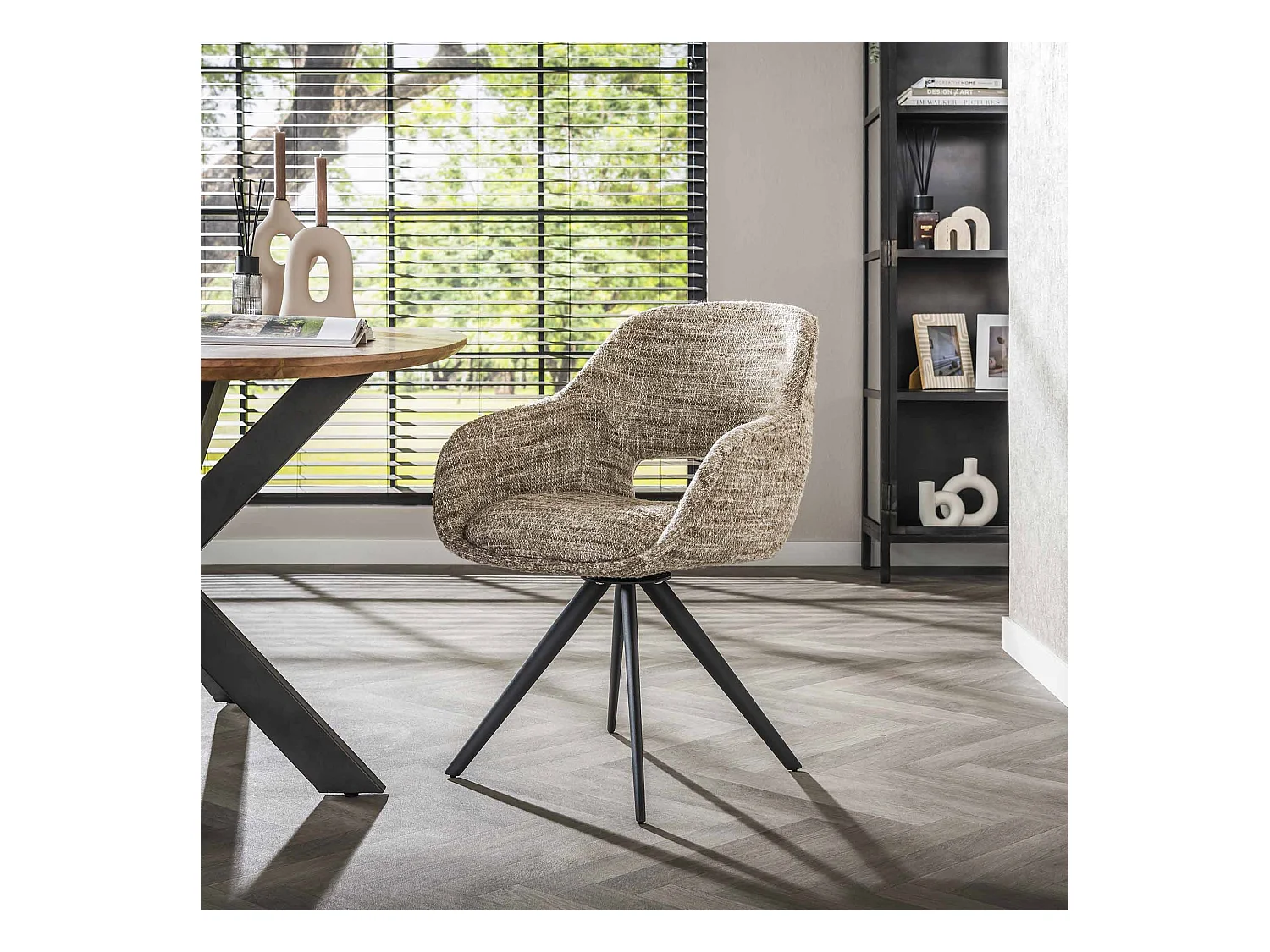 Fauteuil pivotant à ressorts - Couleur Sable Eagle - Lot de 2