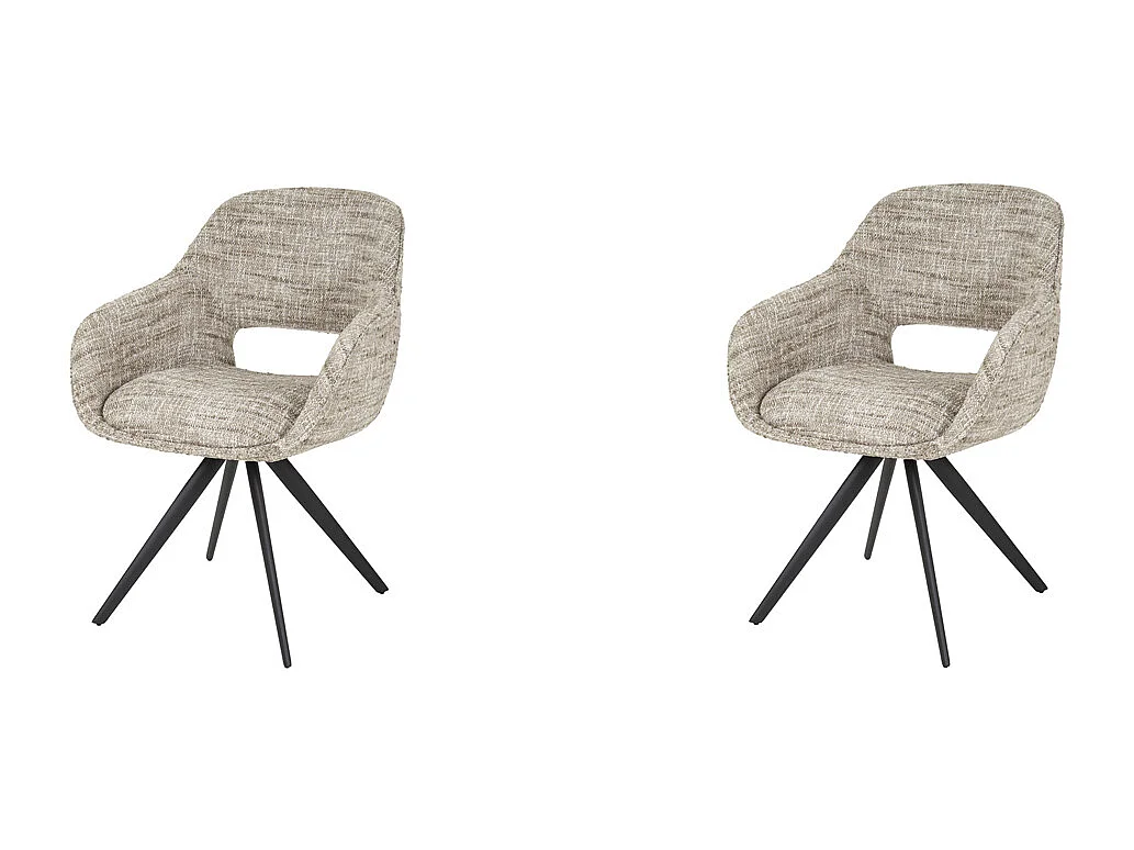 Fauteuil pivotant à ressorts - Couleur Sable Eagle - Lot de 2