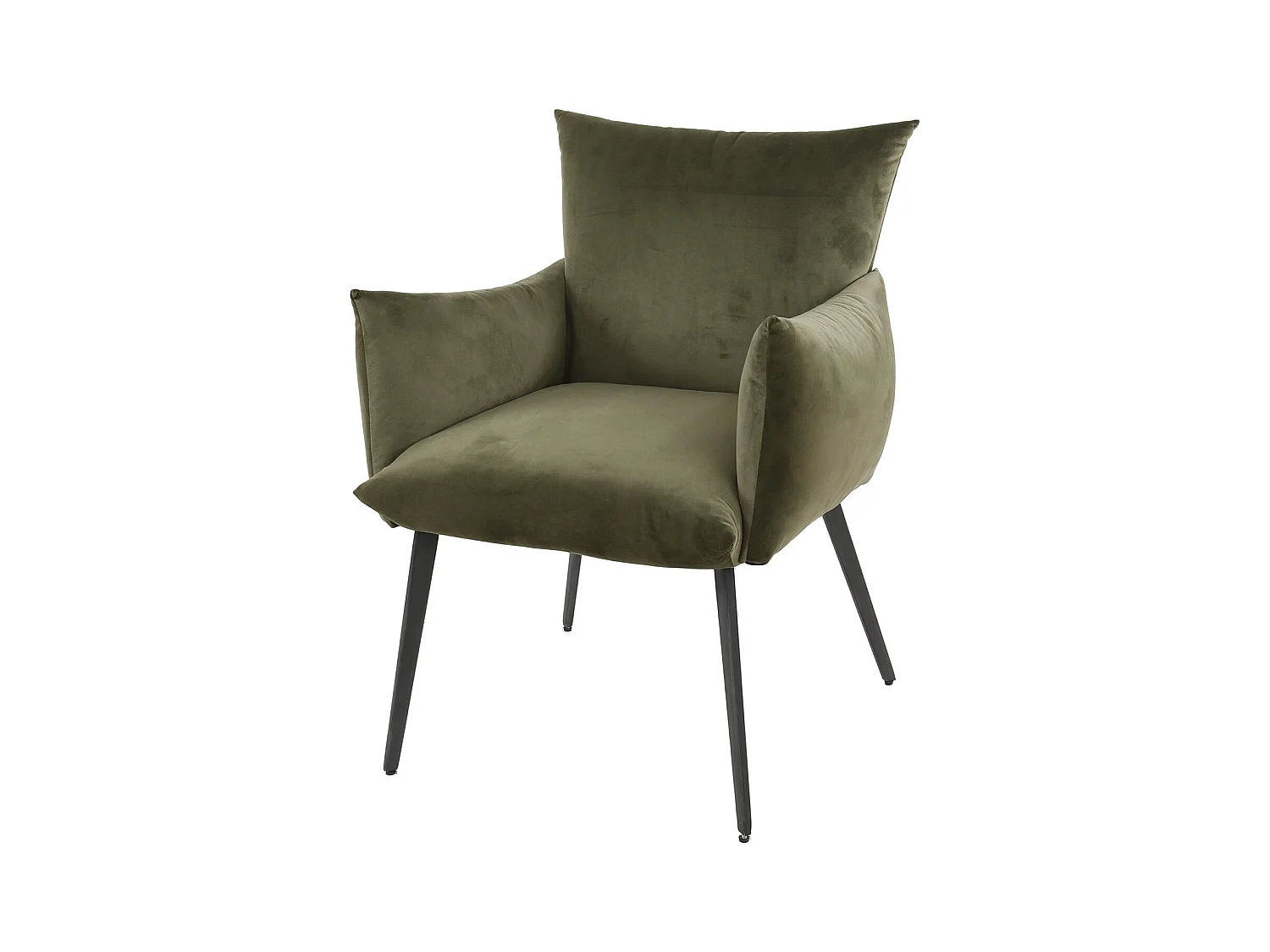 Fauteuil de salle à manger Lobby - Velours Vert