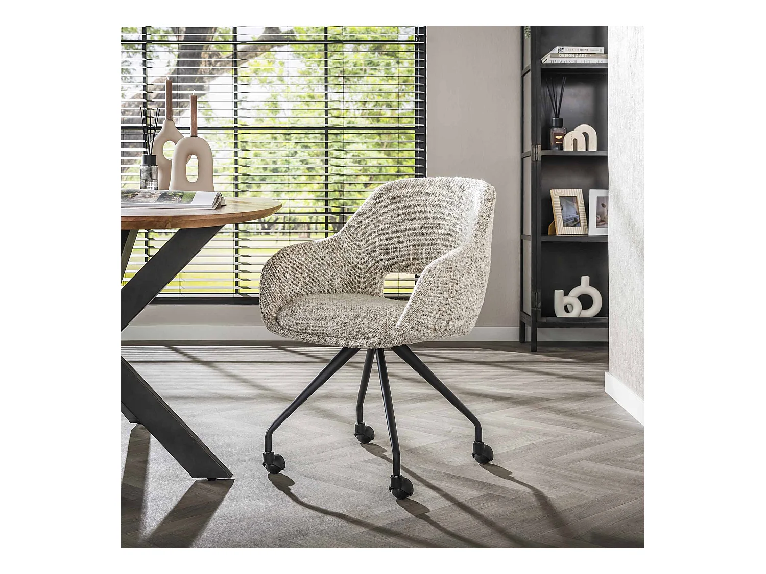 Fauteuil à roulettes à ressorts - Eagle Off White - Lot de 2