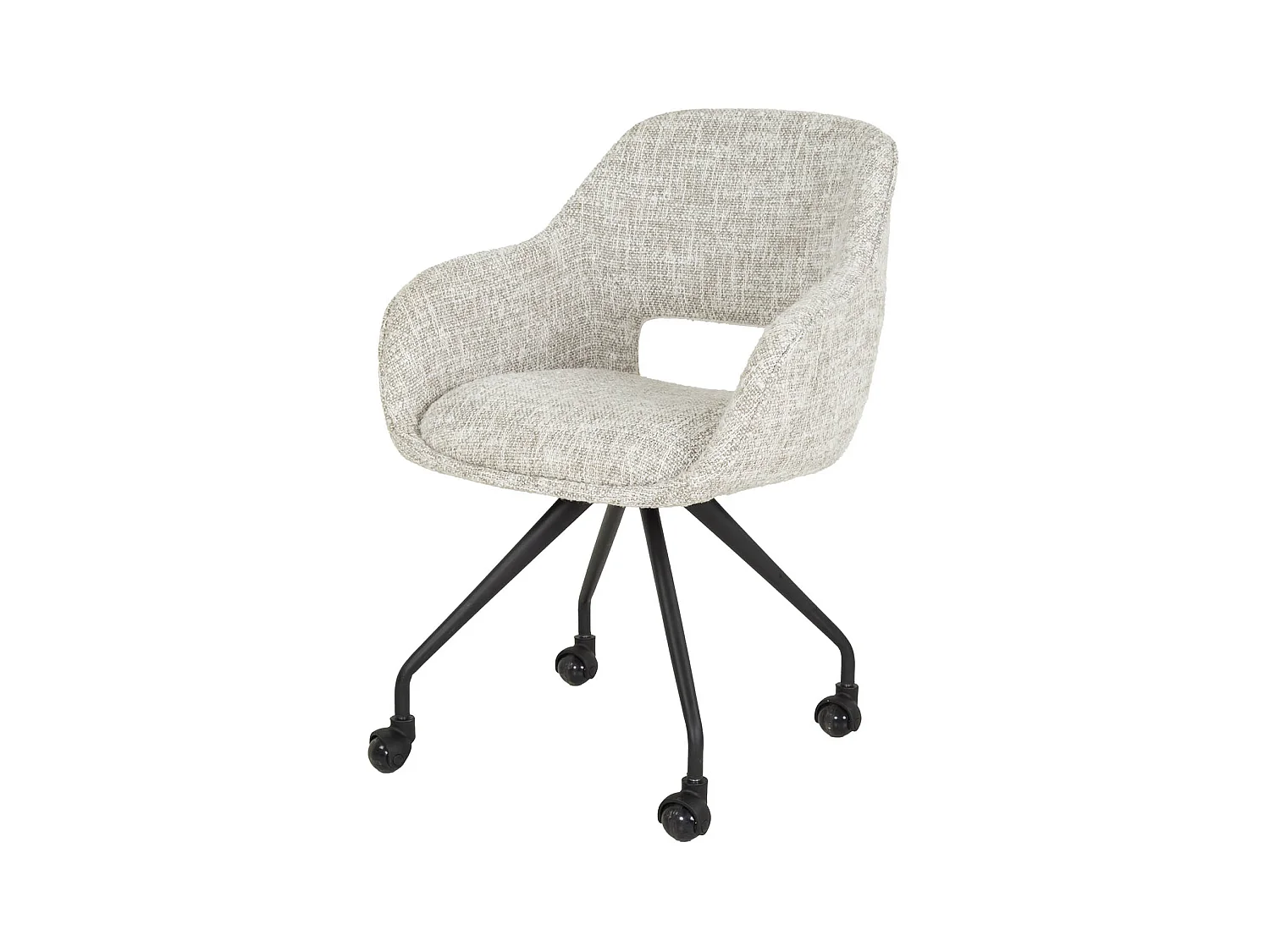 Fauteuil à roulettes à ressorts - Eagle Off White - Lot de 2