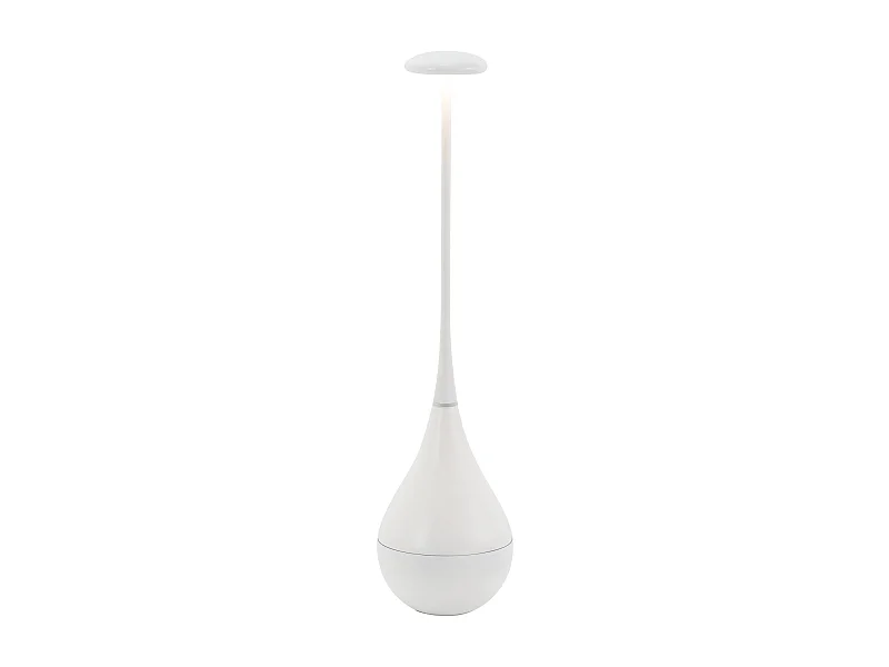 Zafferano Dondolina - Lampe de table LED rechargeable IP65, sans fil, variateur tactile - Design italien, couleur blanche