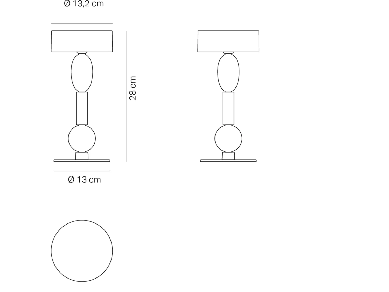 Zafferano Royal Family Wi-Fi - Lampada da Tavolo Led Ricaricabile Smart, Dimmer Touch, 36h Autonomia - Alluminio Bianco e Vetro Soffiato