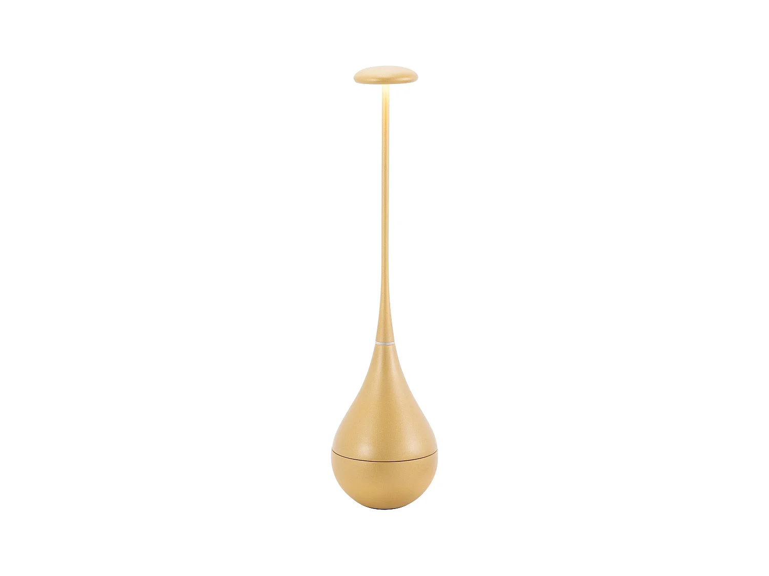Zafferano Dondolina - Lampe de table LED rechargeable IP65, sans fil, variateur tactile - Design italien, couleur or