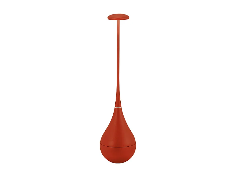 Zafferano Dondolina - Wiederaufladbare LED-Tischleuchte IP65, kabellos, Touch-Dimmer - italienisches Design, Farbe Rot