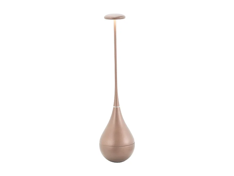 Zafferano Dondolina - Lampada da Tavolo Led Ricaricabile IP65, Senza Fili, Dimmer Touch - Design Italiano Colore Bronzo