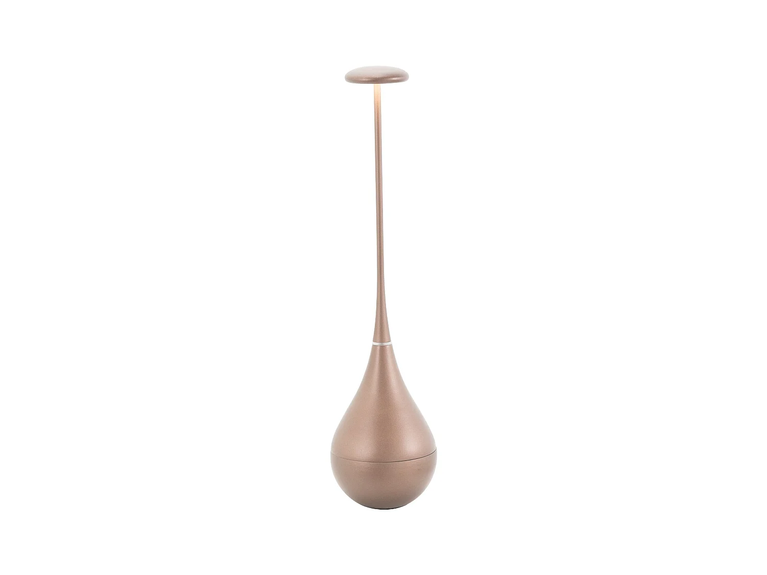 Zafferano Dondolina - Lampe de table LED rechargeable IP65, sans fil, variateur tactile - Design italien, couleur bronze
