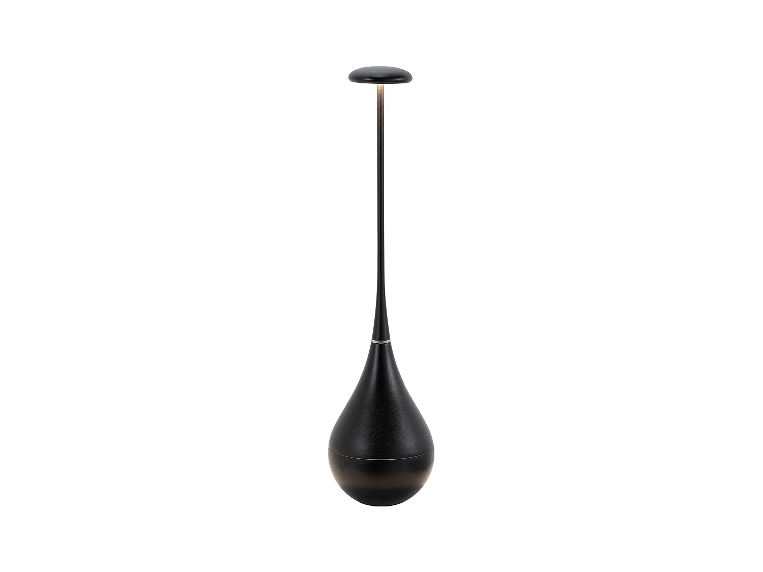 Zafferano Dondolina - Lampe de table LED rechargeable IP65, sans fil, variateur tactile - Design italien, couleur noire