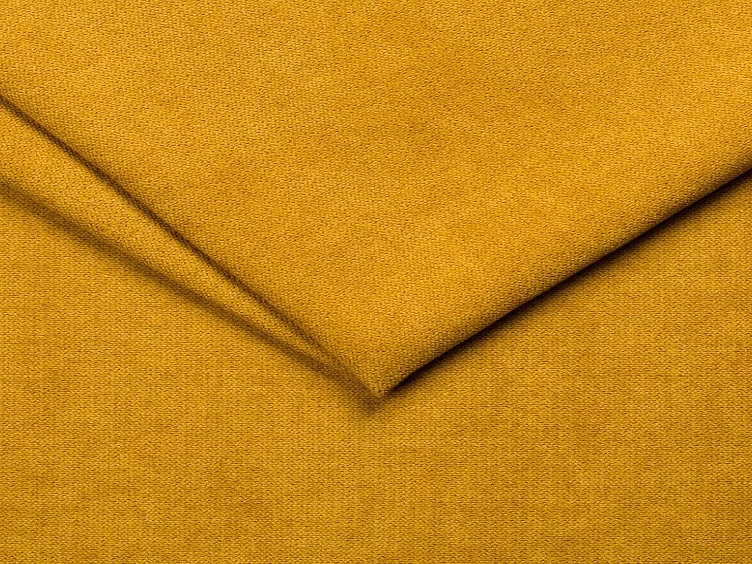 Canapé d'angle NOTTI convertible - Tétières mobiles - Coffre de rangement - Tissu lisse jaune moutarde- Angle réversible