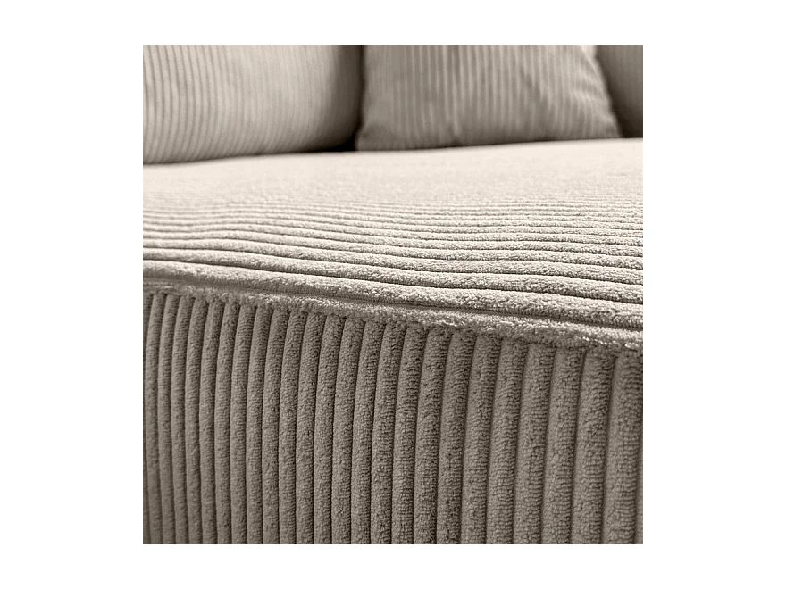 Canapé d'angle GOYA XL convertible réversible 277 cm coffre de rangement tissu velours côtelé