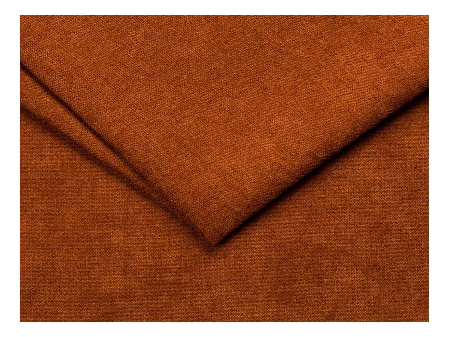 Canapé d'angle NOTTI convertible - Tétières mobiles - Coffre de rangement - Tissu lisse terracotta- Angle réversible