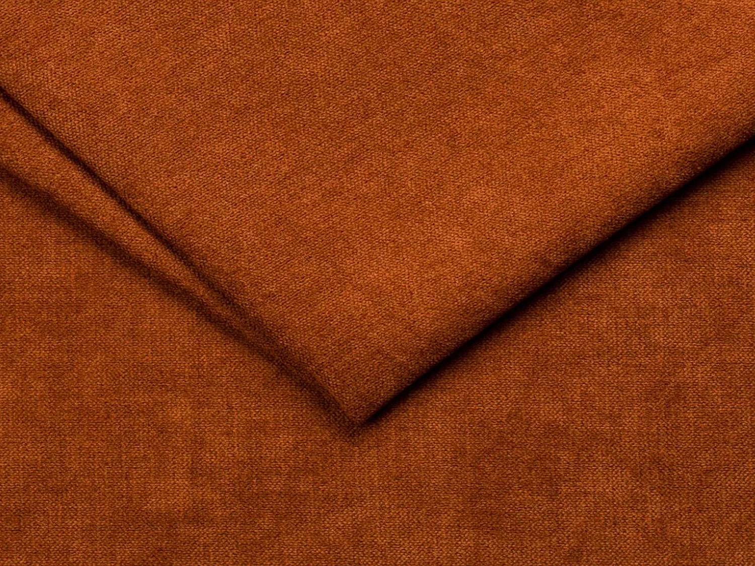 Canapé d'angle NOTTI convertible - Tétières mobiles - Coffre de rangement - Tissu lisse terracotta- Angle réversible