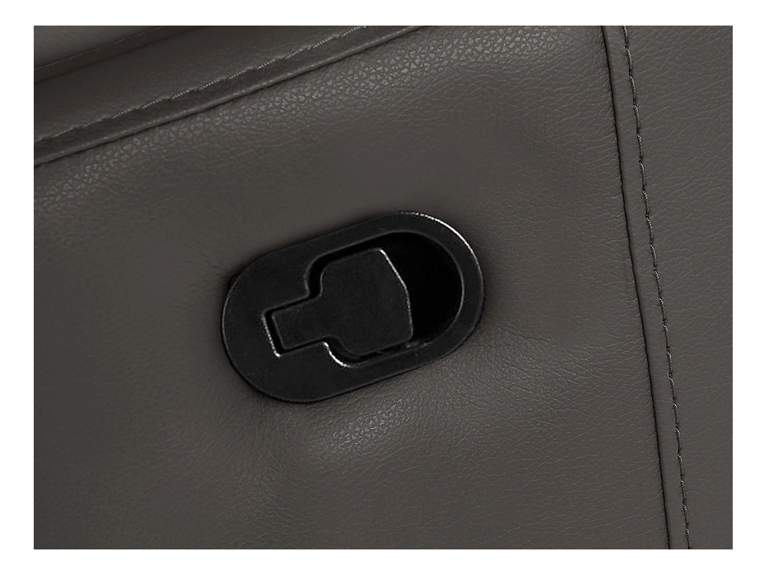 Rayland | Sofa 3-Sitzer mit manueller Funktion in PU braun