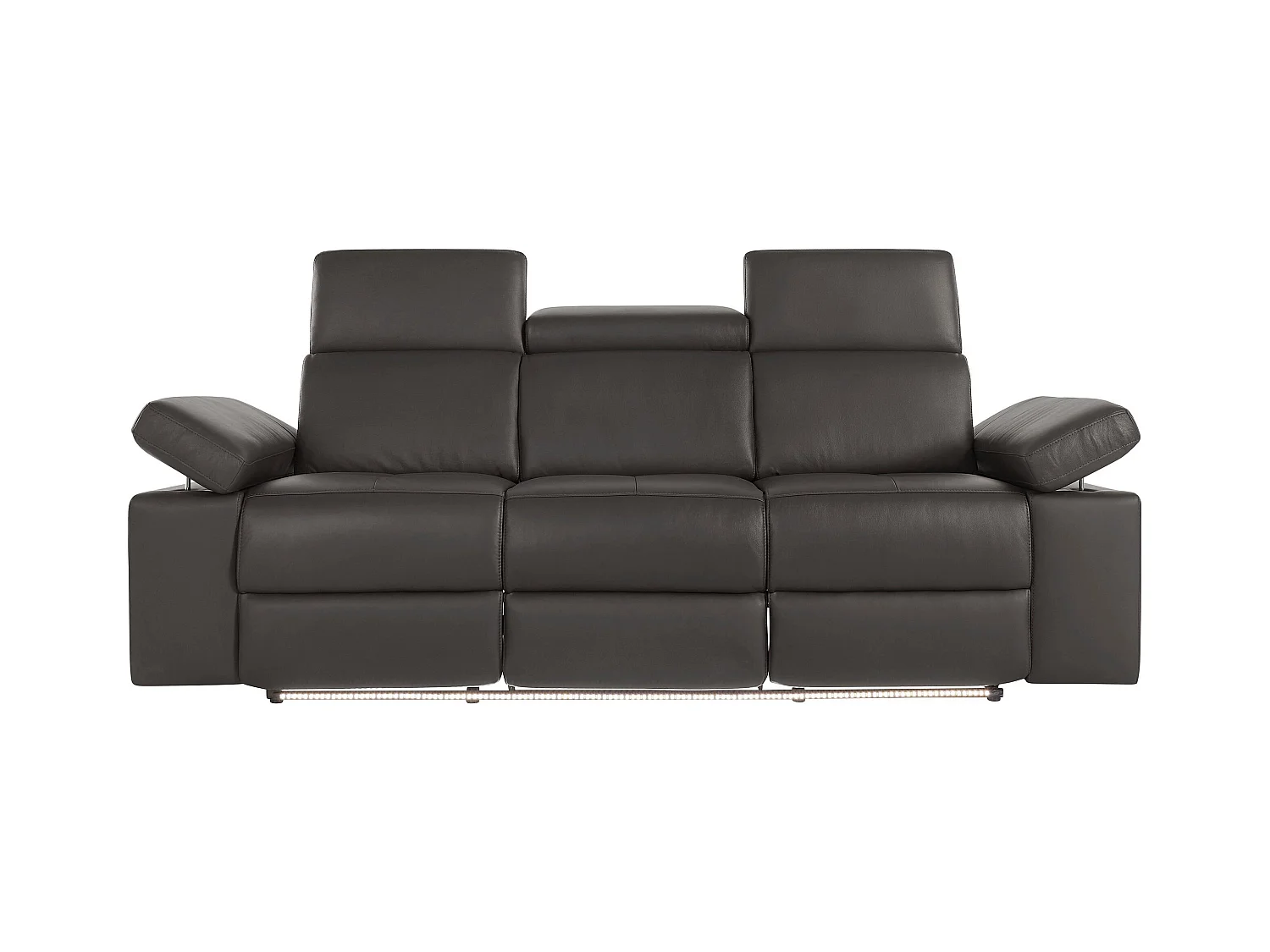 Rayland | Sofa 3-Sitzer mit manueller Funktion in PU braun