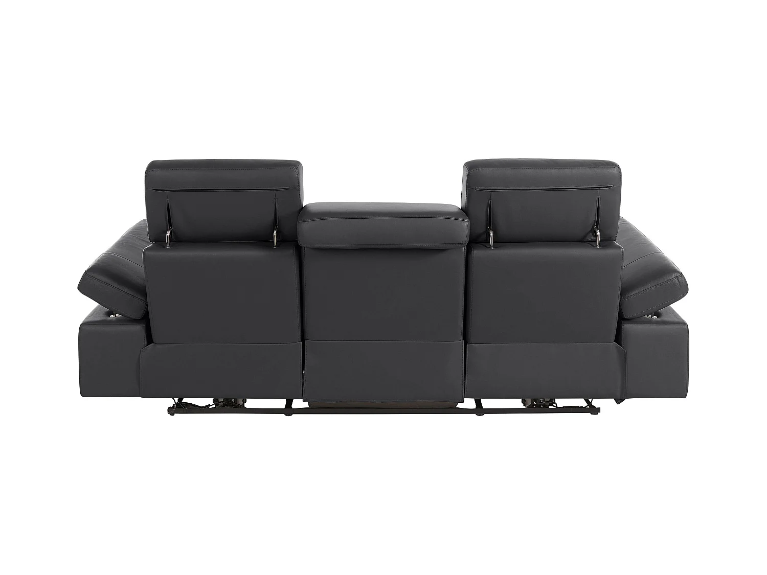 Rayland | Sofa 3 zits met handbediening in zwart PU