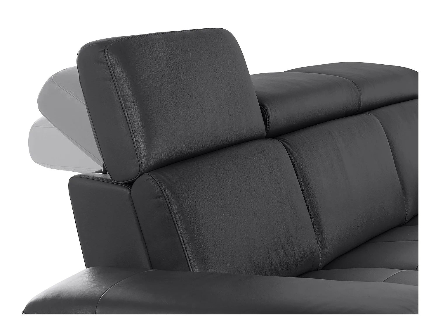 Rayland | Sofa 3 zits met handbediening in zwart PU