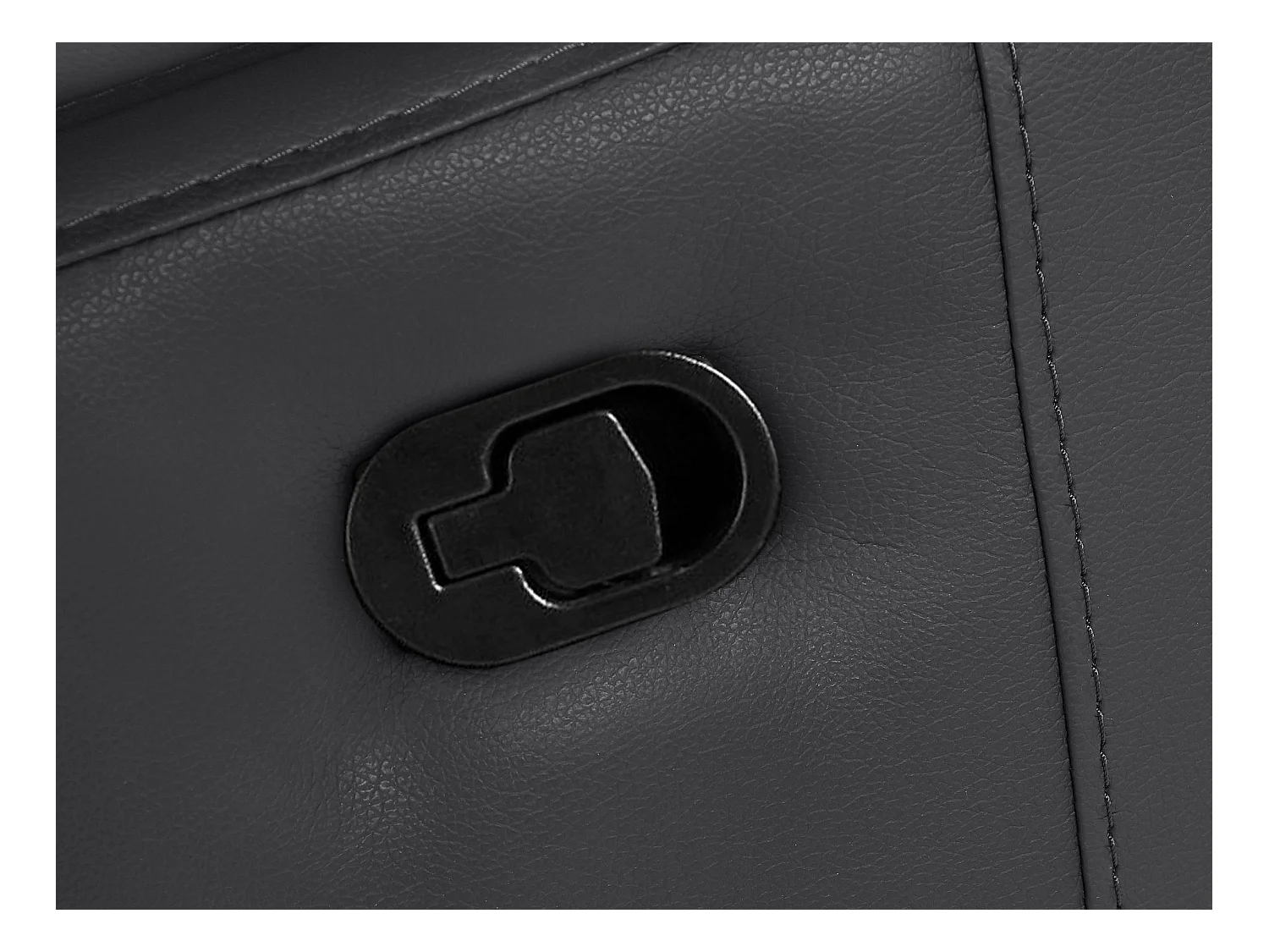 Rayland | Sofa 3 zits met handbediening in zwart PU