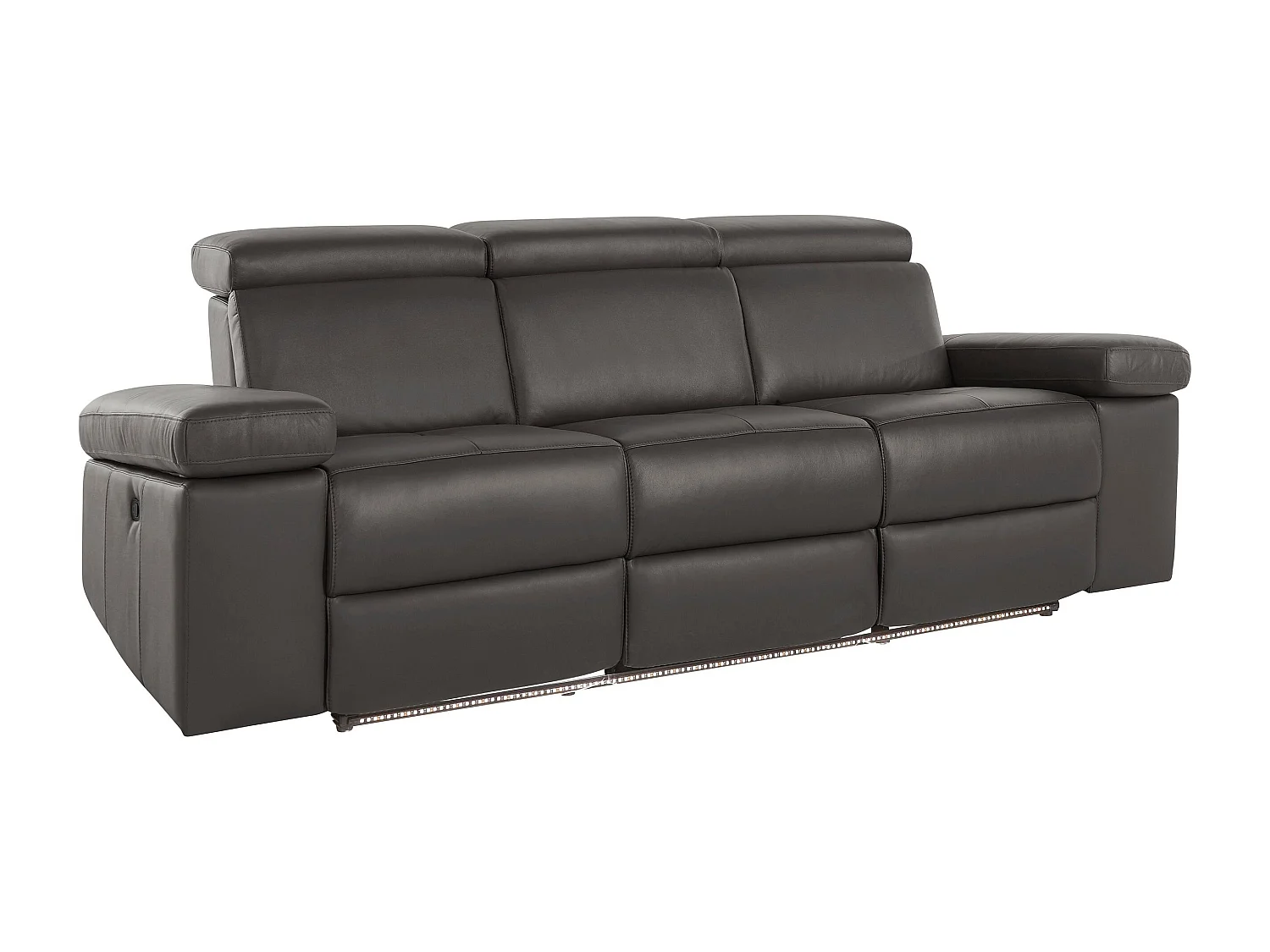 Rayland | Sofa 3-Sitzer mit manueller Funktion in PU braun