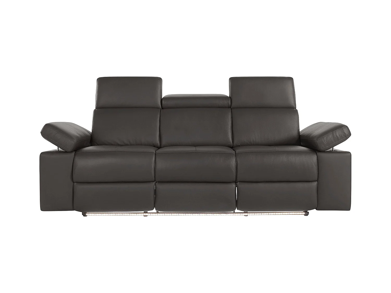 Rayland | Sofa 3-Sitzer mit manueller Funktion in PU braun