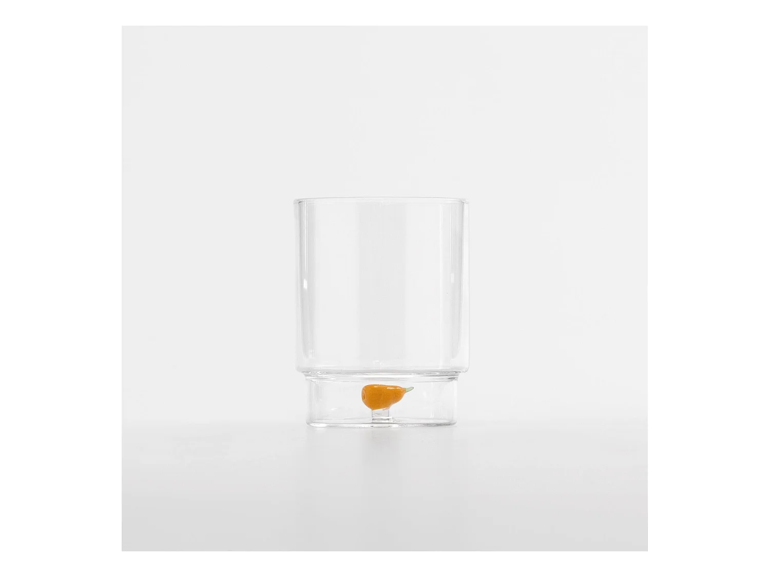 Zafferano Teca Frutta - Lot de 6 verres en verre borosilicate avec poire - Gobelet 35 cl à double fond décoré à la main, facilement lavable