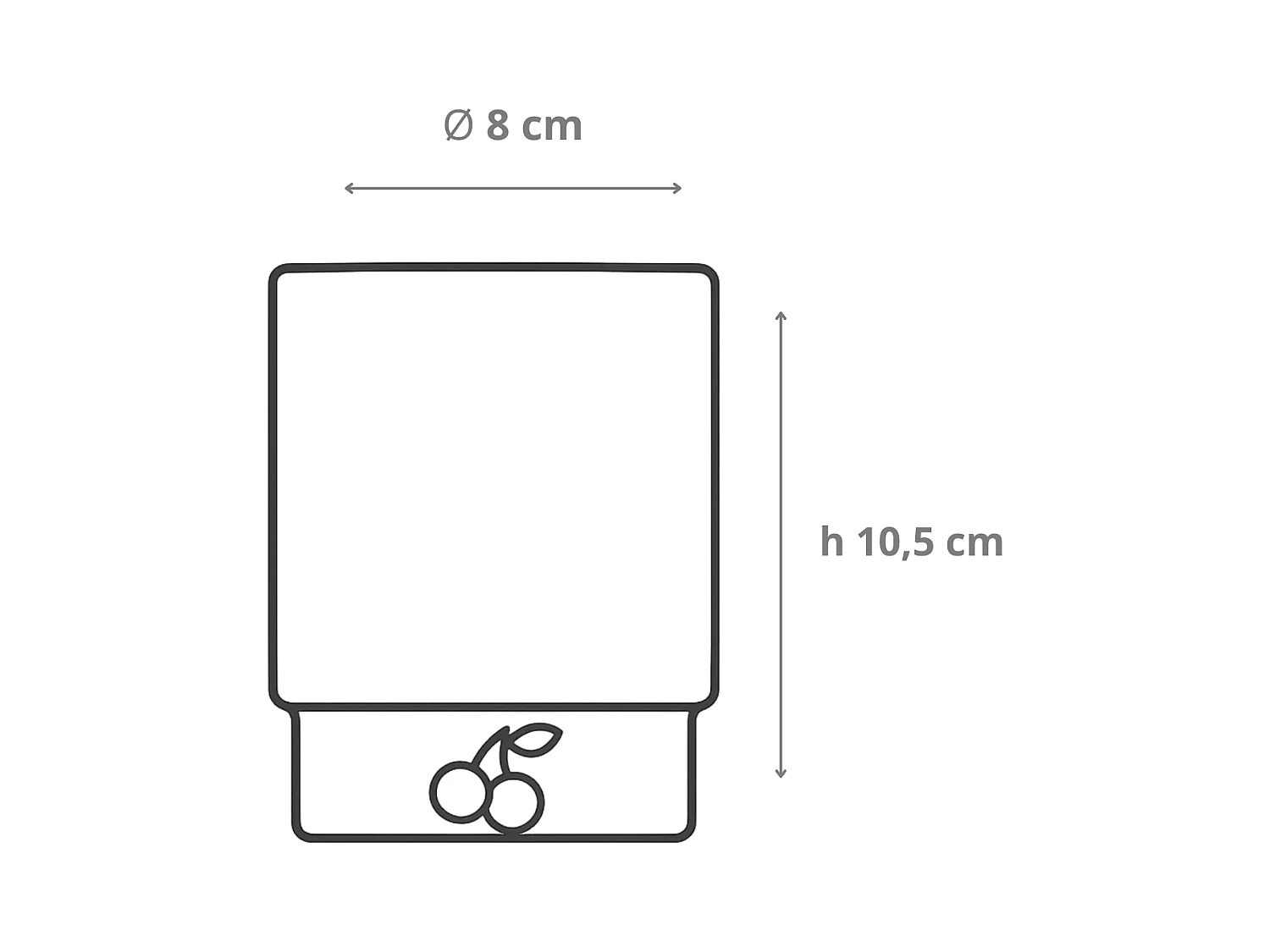 Zafferano Teca Frutta - Lot de 6 verres en verre borosilicate à l'orange - Gobelet 35 cl à double fond décoré à la main, facilement lavable
