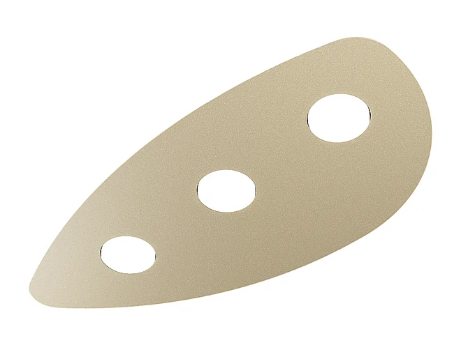 Plafonnier Toplight Shape 3 lumières max 9W avec culot GX53, structure couleur sable, design moderne 60x38x3cm