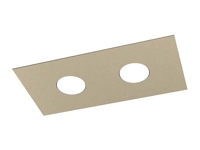Luminária de teto retangular Toplight de 2 luzes Area com luminária GX53, estrutura cor areia, design moderno 40x20x3cm
