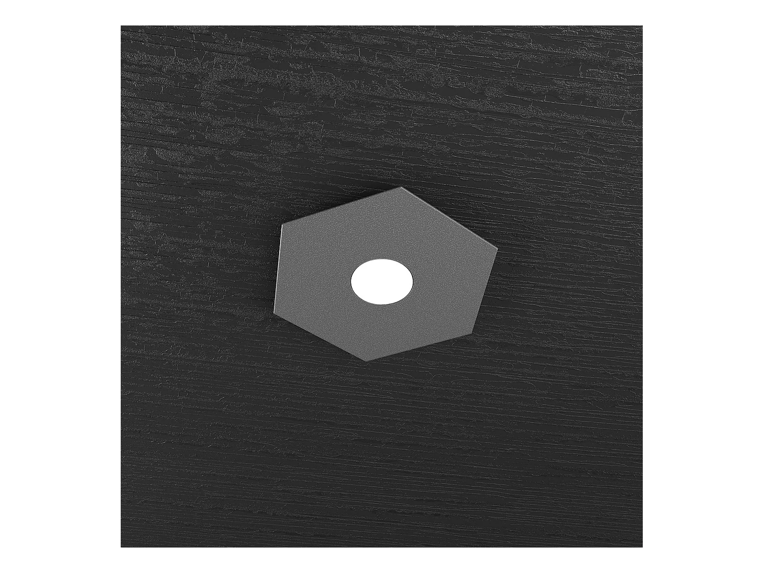 Plafonnier Hexagonal Toplight Hexagon 1 lumière avec douille GX53, structure couleur anthracite, design moderne 25x29x3cm