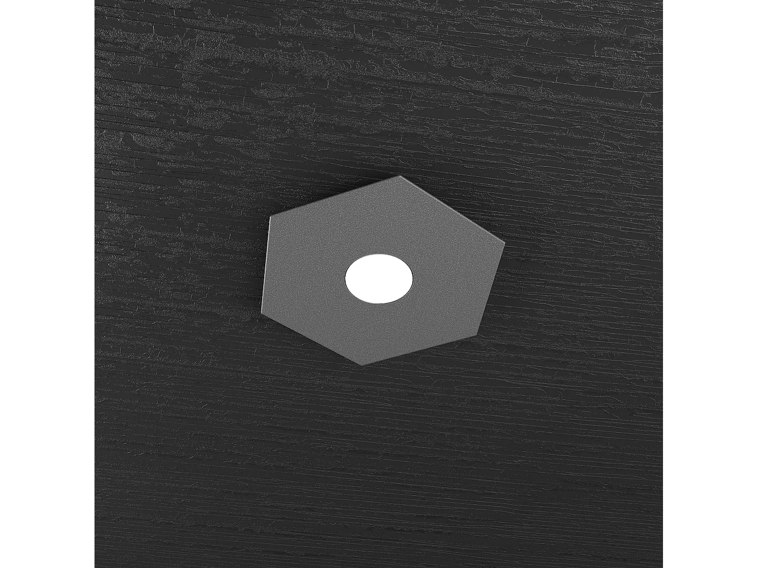 Plafonnier Hexagonal Toplight Hexagon 1 lumière avec douille GX53, structure couleur anthracite, design moderne 25x29x3cm