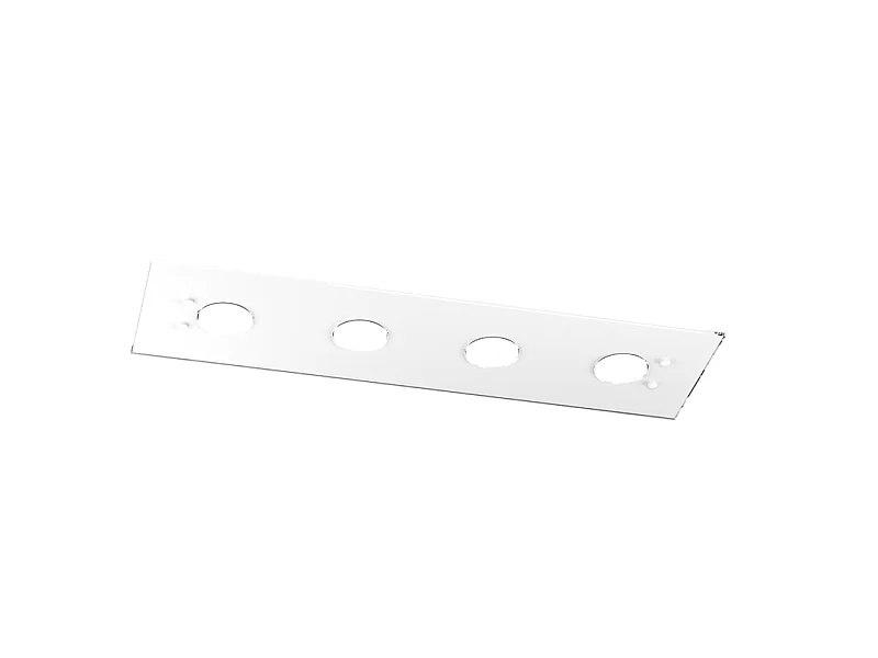 Plafonnier rectangulaire Toplight Path 4 lumières avec culot GX53, structure blanche, design moderne 80x20x3cm