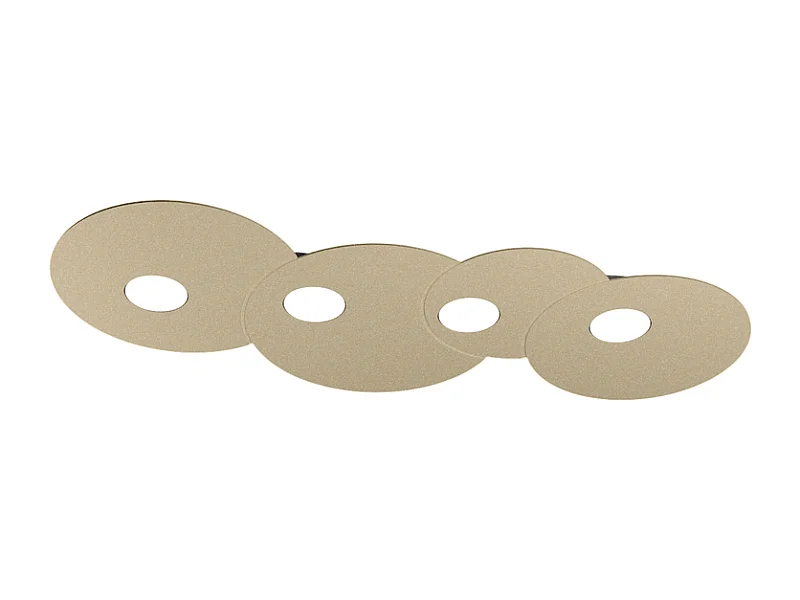 Toplight Plafoniera da soffitto rotonda 4 luci Cloud con attacco GX53, struttura colore sabbia, design moderno 86x37x3cm