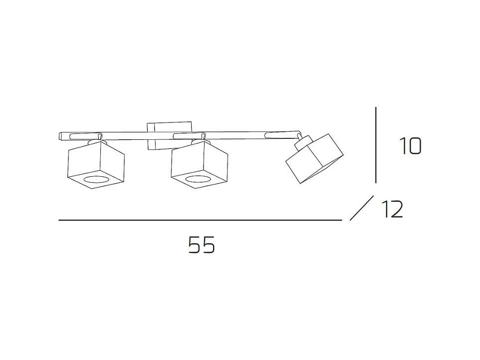 Toplight Metropolitan 3-flammige Wandleuchte mit G9-Fassung, Chromstruktur und bearbeitetem Glas, modernes Design 55x10x12cm