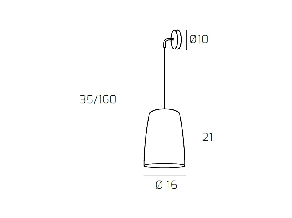 Luminária de parede com abajur E27 soquete máx. 60W luminária de parede design minimalista altura ajustável máx. 250cm âmbar