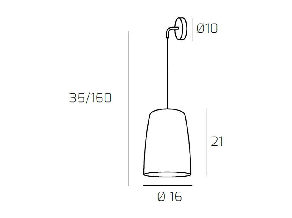 Luminária de parede com abajur E27 soquete máx. 60W luminária de parede design minimalista altura ajustável máx. 250cm âmbar