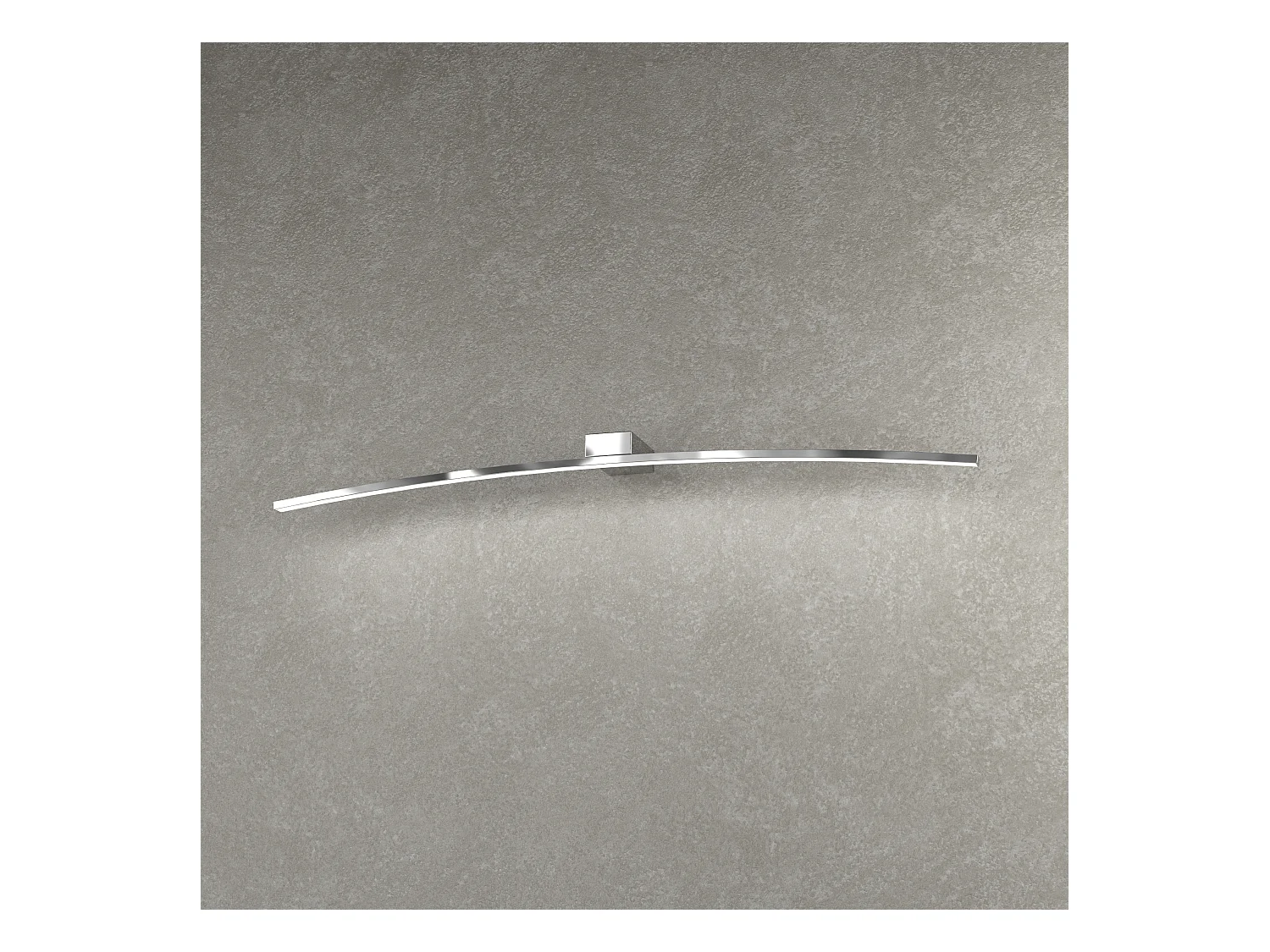 Applique Toplight Curved avec LED intégrée, structure en métal chromé, design moderne 90x7x16cm 15W